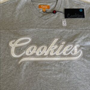 NWT- Cookies V-Neck Logo Tee